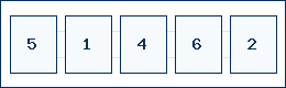 Security code with five large numbers